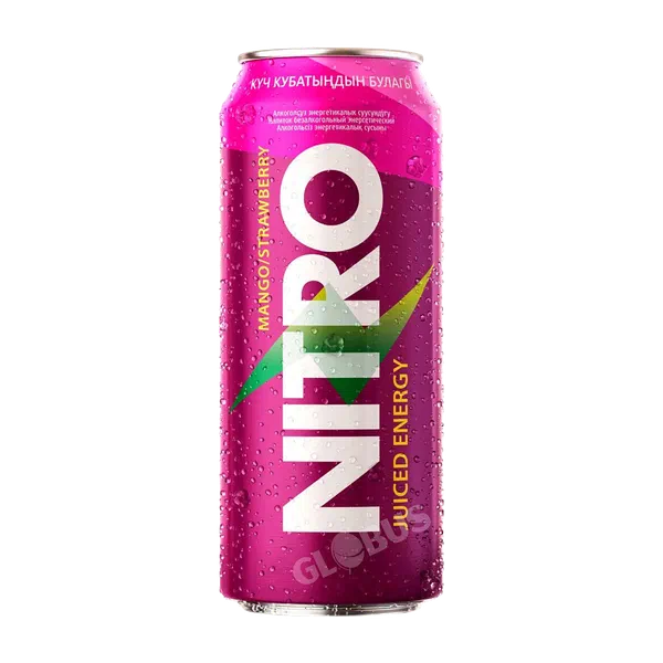 Напиток энергетический Nitro со вкусом манго-клубн. безалк. 0,45л ж/б Абдыш Ата Кыргызстан 8