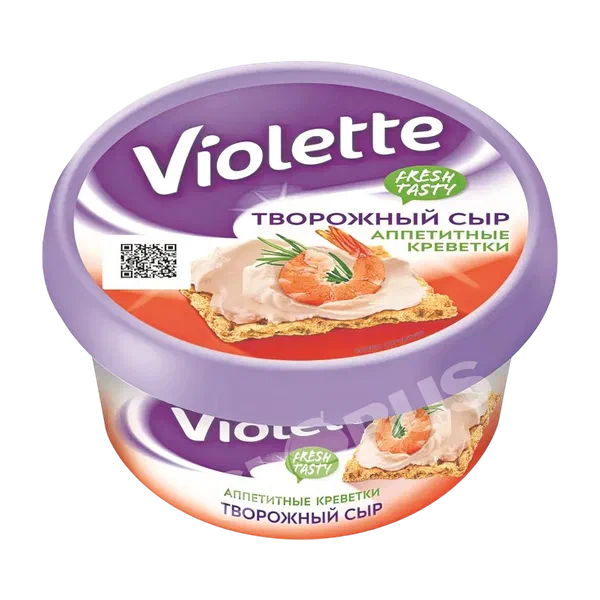 Сыр Violette творожный с креветками 140г