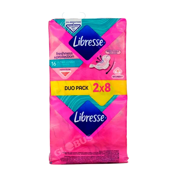 Прокладки гиг Libresse Ultra Long DUO With Wings 16шт