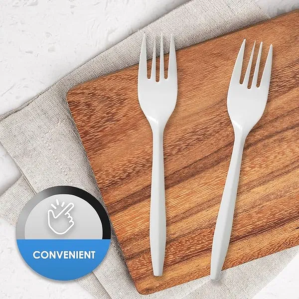 PRIMO TRADITIONAL DISPOSABLE PLASTIC FORKS 50-PIECE PACK