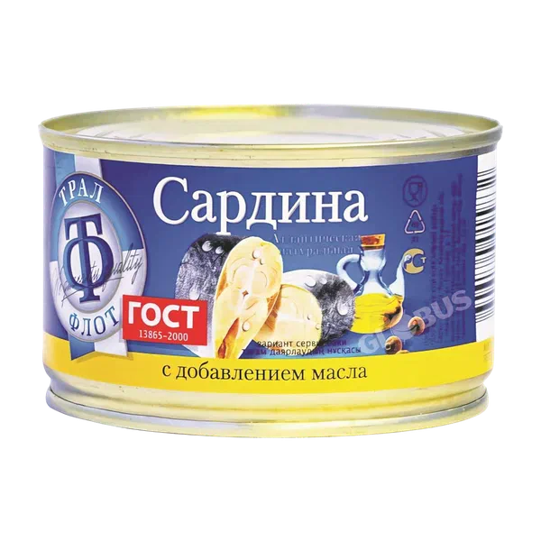 Сардина Тралфлот в масле 240г ж/б РЦ