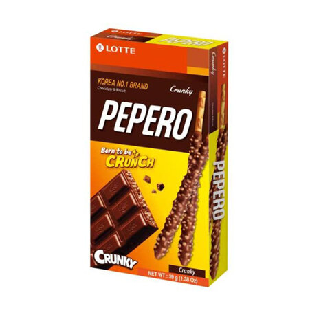 Lotte Pepero Crunchy Biscuit Sticks 39Gm