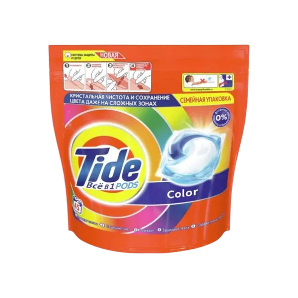 Капсулы д/стирки P&G Tide д/цветн 45шт