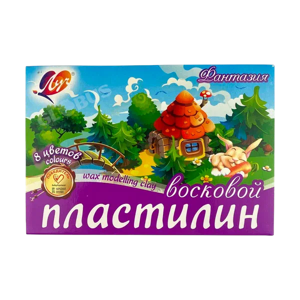Пластилин Луч Фантазия 8 цв 120г Дж