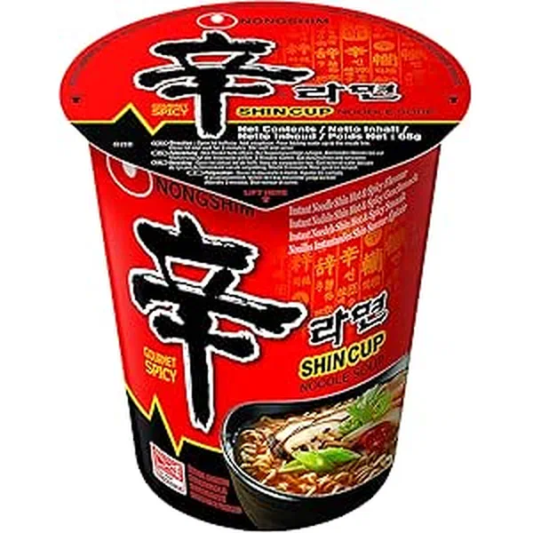 NONGSHIM SHIN RAMYUN SPICY INSTANT NOODLE CUP AUTHENTIC 68G