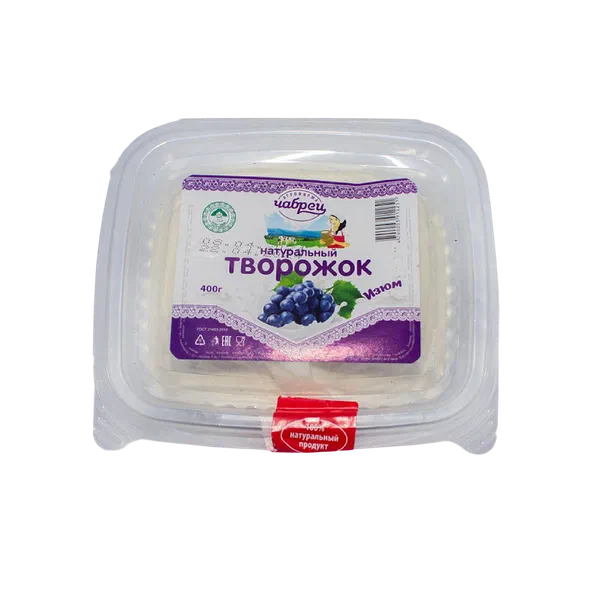 Творожок Чабрец изюм 25% 350г п/уп ЗМЖ