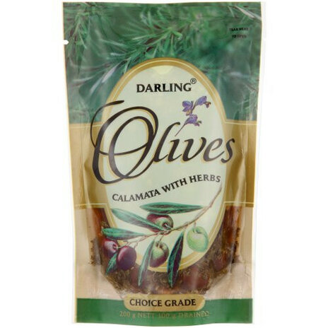 Calamata Herb Olives 200g (Doy Pack)