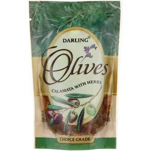 Calamata Herb Olives 200g (Doy Pack)