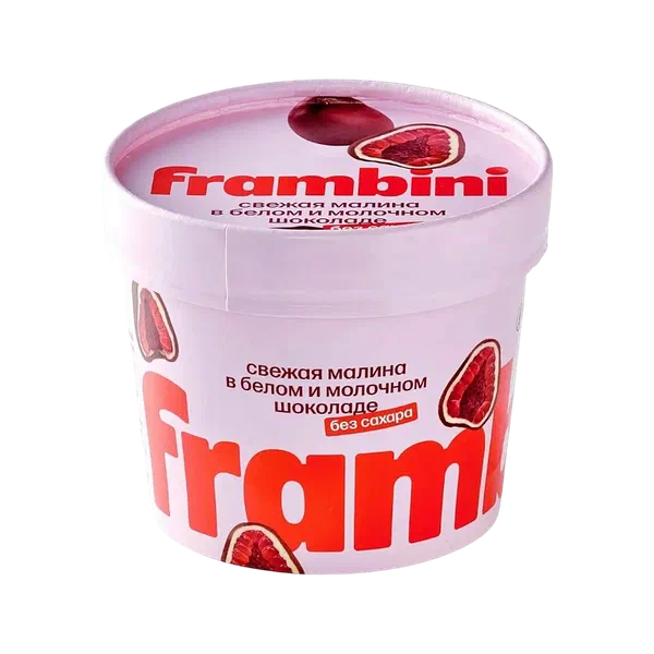 Frambini в белом/молочном шок. б/сахара тондур. малина 130г
