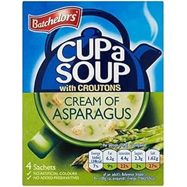BATCHELORS CUP-A-SOUP ASPARAGUS CREAMY VEGETABLE MIX 117G