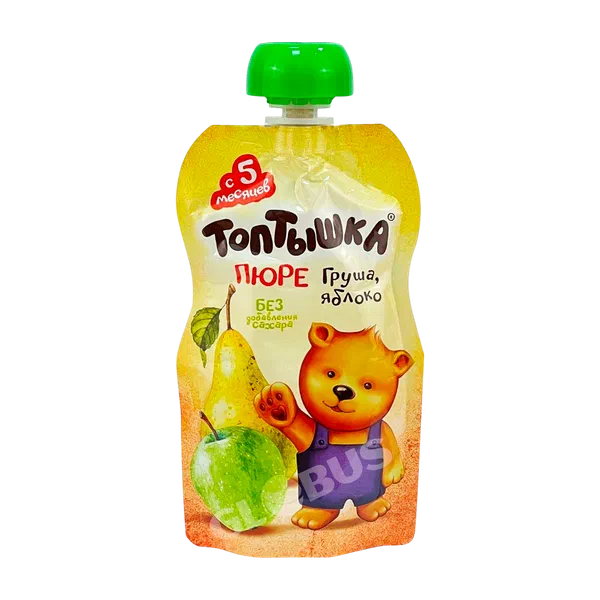 Пюре дет. Топтышка ябл/груша с 5мес. 90г д/п