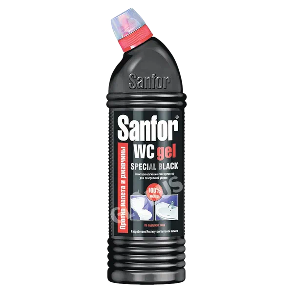 Гель д/чистки туал Sanfor Special black 750г