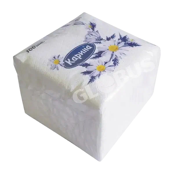 Салфетки Карина белые 100шт