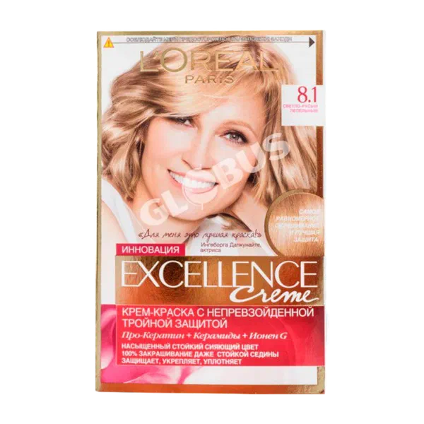 L'Oreal Excellence № 8.1 чач боегу ачык сары