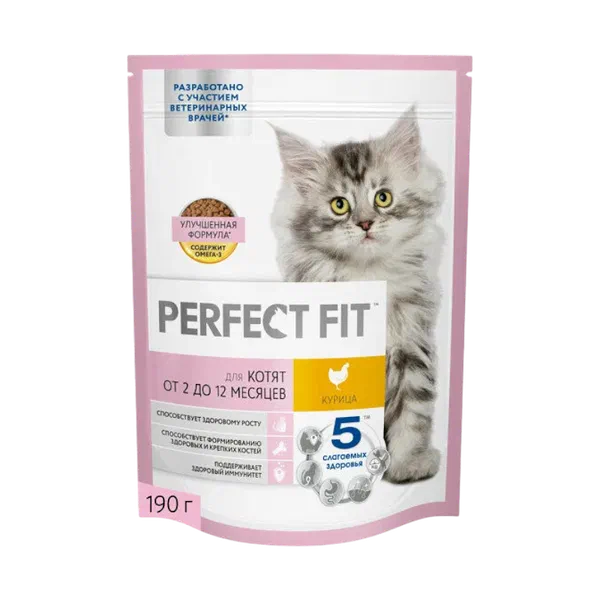 Корм д/котят Perfect fit курица от 2-12мес 190г