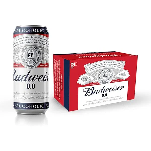 BUDWEISER ZERO NON-ALCOHOLIC MALT BEVERAGE 330ML CAN