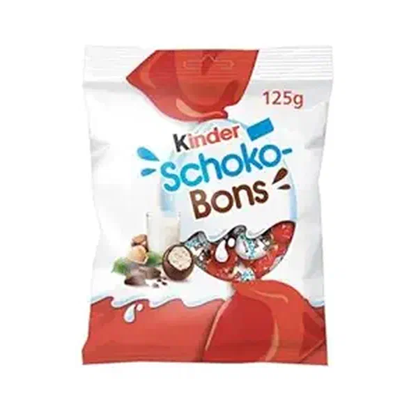 KINDER SCHOKO BONS EGG 125GM - KINDER SURPRISE STYLE CHOCOLATE EGG WITH SCHOKO BONS