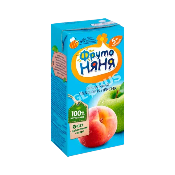 Сок дет.Фруто Няня ябл/персик с 5мес 200мл