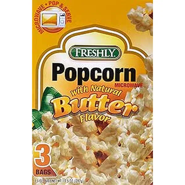 FRESHLY BUTTER FLAVORED MICROWAVE POPCORN WITH SPECIAL GIFT
