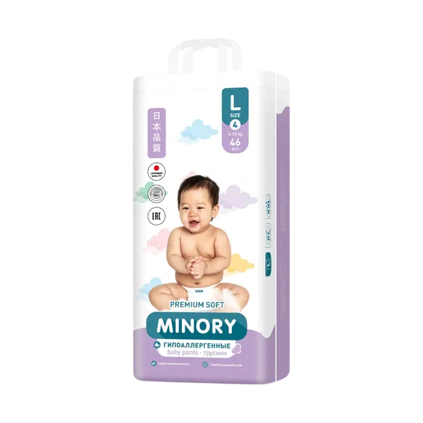 Трусики детск Minory L-4 46шт