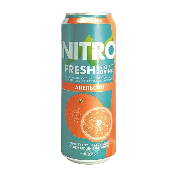 Nitro FRESH апельсин алкоголсуз газ. суусундугу 0,45л ж/б