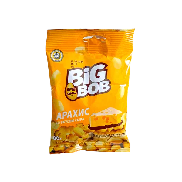 Big Bob  сыр даамы м-н курулган жер жангагы 80г п/п