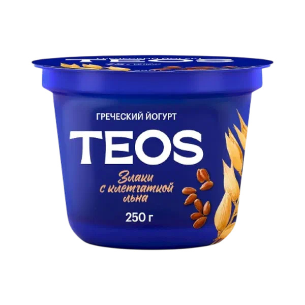 Савушкин Teos Грек зери ж-а лен клетчатка йогурту 2% 250г