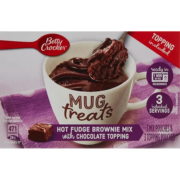 BETTY CROCKER MUG HOT FUDGE BROWNIE HIGH-SPEED INSTANT TREAT 300G