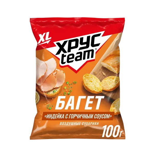 Сухари Хрусteam Багет индейка с горчич. соус. 100г п/п Фрито Лей Россия 16
