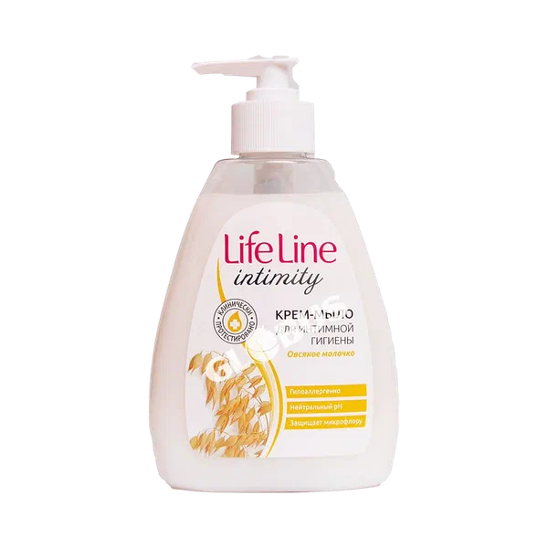 Мыло-крем д/интим гиг Лайф-Лайн овсян молочко 280г