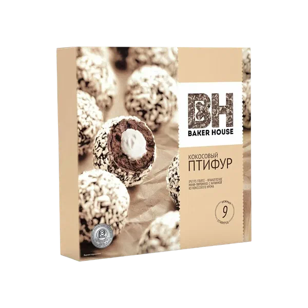 Baker House Птифур кокос креми м/н пирожныйлары 225г