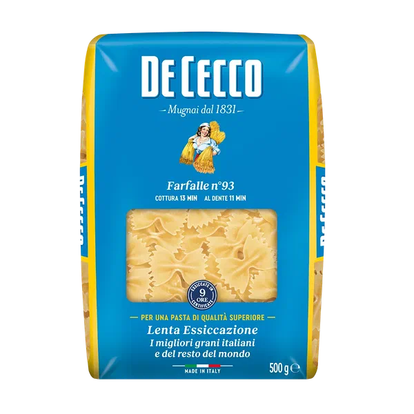Макароны De Cecco Фарфалле №93 500г