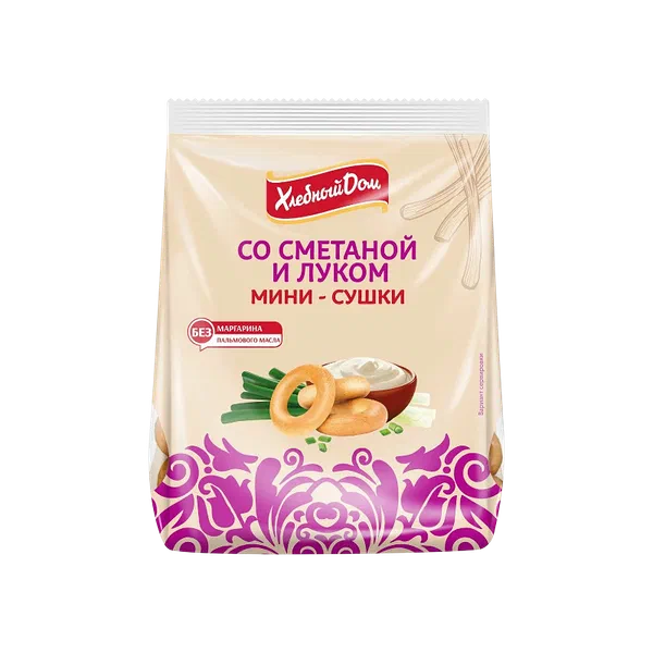 Сушки Хлебный дом мини лук/сметана 180г