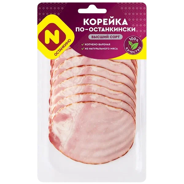 Деликатес Останкино корейка по-останкински нарезка в/у 150г