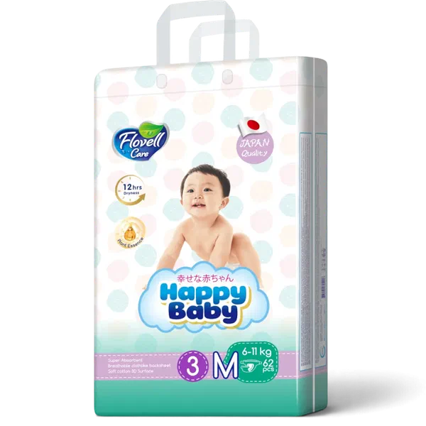 Подгузники детск Flovell Happy Giga 3 М 62шт