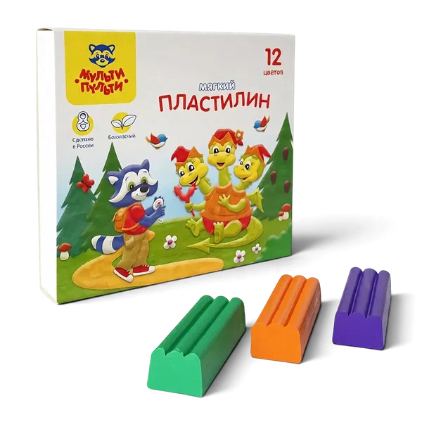 Мульти-Пульти 12цв 120г моделдөө үчүн пластилини