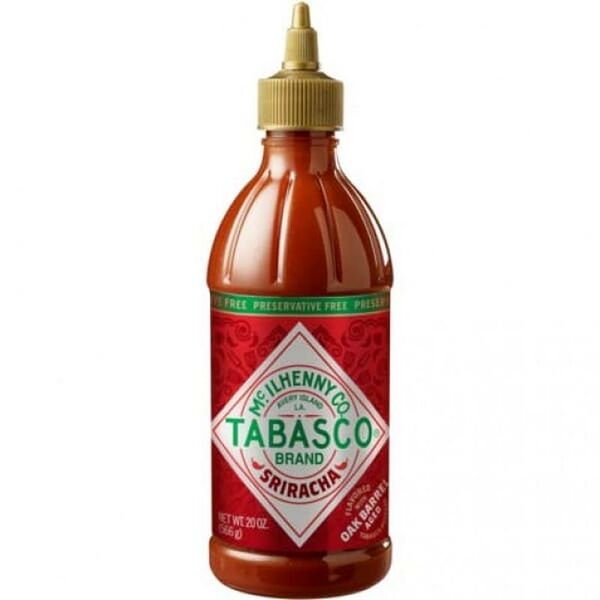 Tabasco Siracha Sauce .