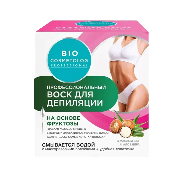 Bio Cosmetolog масло ши/алоэ вера депиляция учун воск 350г
