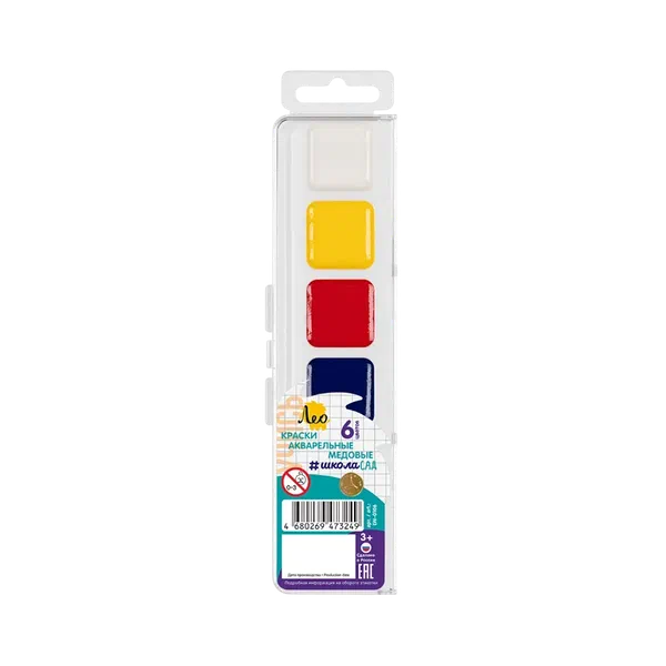 Акварель Лео Школа Сад медовая 6цв LW-0106 БЦ