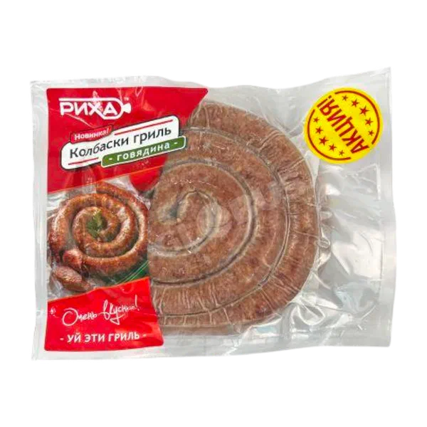 Колбаски Риха говядина гриль заморож. 500г в/у