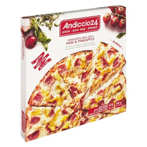 Andiccio24 Ham & Pineapple Pizza 350g