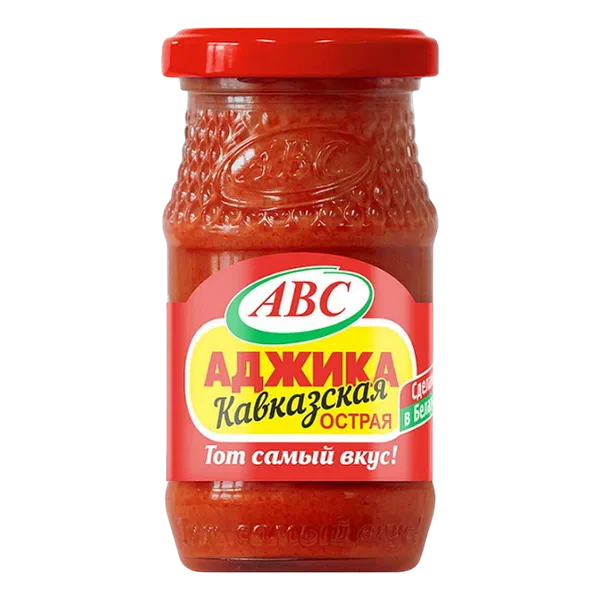 Аджика ABC кавказская острая 160г ст/б