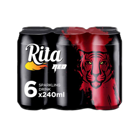 Rita Red Sparkling Energy Drink 240 Ml X6