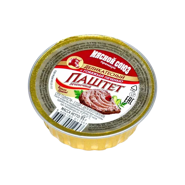 Паштет Мясной Союз деликат.из гов.печ. 95г ал/б РЦ