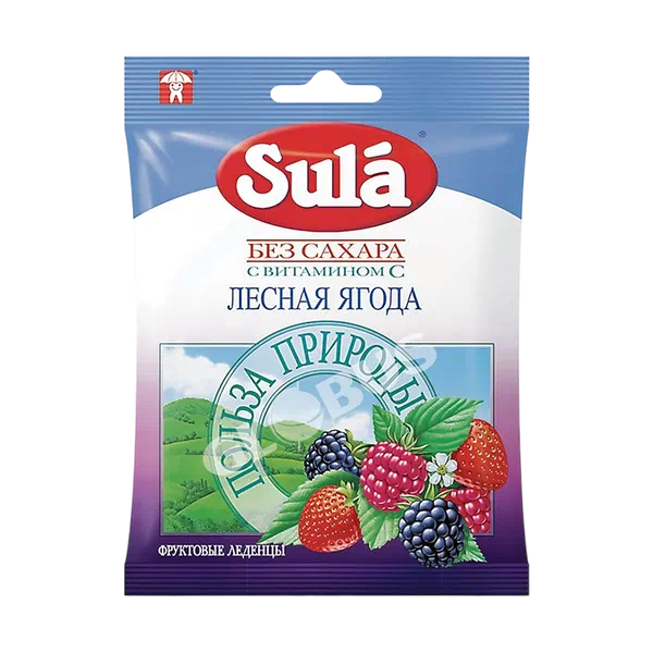 Леденцы Sula лесная ягода на сорбите 60г Perfetti van Melle