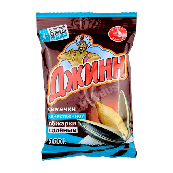 Семечки Джинн Солнечный Великан жар неоч. солён. 100г п/п Россия 35