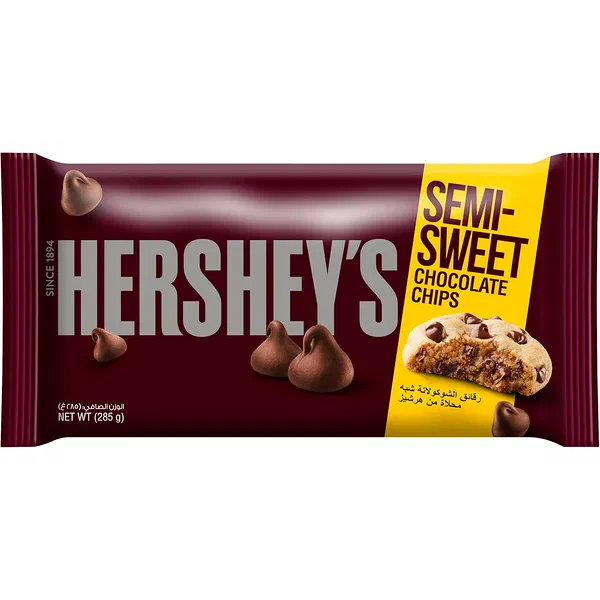 HERSHEY'S SEMI-SWEET CHOCOLATE BAKING CHIPS PREMIUM 285G