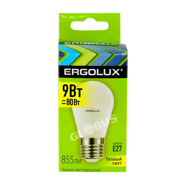 Лампочка св/диод Ergolux 9Вт E27 3000K 13176 ЭСТ РФ