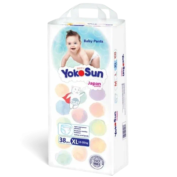 Трусики-подгузники детск Yokosun комфорт XL 12-20кг 38шт