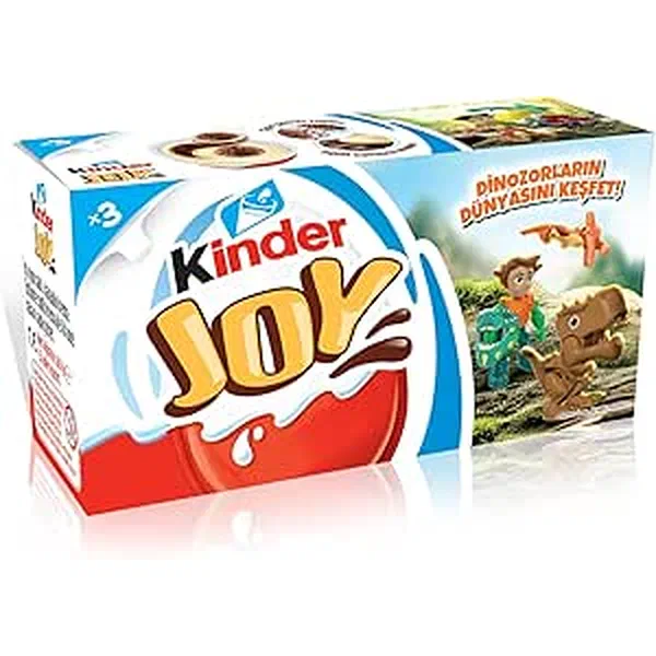 KINDER JOY T3 BOY EDITION CHOCOLATE EGGS 3-PACK 60G